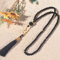 99 perles de 6 mm, imitation perle, tasbih, vente en gros, perles de prière musulmanes, chapelet islamique avec pompon