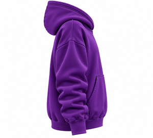 <b>Men's</b> <b>Purple</b> Oversized Hoodie Casual Pullover <b>Sweatshirt</b> with Kangaroo Pocket Spider Web Print 100% Cotton Oversized Spider - Product Image 2