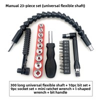 Perceuse sans fil, tournevis électrique, jeu de douilles à tige flexible universelle, tige d'extension métallique multifonctionnelle, violet