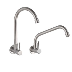 Wall-mounted 304 Stainless Steel Single Cold Water Faucet XMS-3008 Minimalist Kitchen <b>Sink</b> Tap Easy Installation - Product Image 5