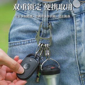 Lucky Cat Stainless Steel Keychain <b>S</b> <b>Hook</b> Portable Creative Quick Hang <b>Hook</b> Hardware Accessory - Product Image 1