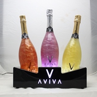 Présentoir rotatif à 360 degrés en acrylique doré pour bouteilles de vin, idéal pour les vins Dragon Fire