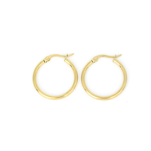 ต่างหูแบบห่วง Huggie Hoop  ทอง 18K PVD สแตนเลสสตีล ขนาด 6 มม.-18 มม. |   ดีไซน์คลาสสิกน้ำหนักเบา ป้องกันการแพ้ สำหรับผู้หญิง - Product Image 5
