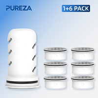 PUREZA Z070+Z071 Lot de 6 filtres à membrane pour pichet d'eau, recharges pour systèmes de distribution et de filtration d'eau Life-Straw