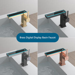 Grifo de <span class=keywords><strong>Lavabo</strong></span> Moderno de Lujo con Pantalla Digital, Monomando y de Instalación en un Solo Orificio para Baño - Product Image 2