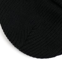 Bonnet bonnet de pêcheur côtelé en tricot noir avec logo personnalisé de qualité supérieure