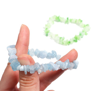 천연 자수정 칩 팔찌 혼합 수정 크리스탈 DIY 주얼리 부자재 - Product Image 4