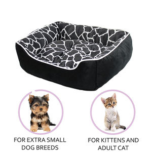 Luxus-Rechteck-Haustier bett Anti-Rutsch-Matratze mit festem Muster Maschinen wasch bares Hunde katzen bett Erwärmung Bequem im Karton verpackt - Product Image 3