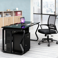 Bureaux d'ordinateur pour patron ou employé, faciles à installer, très vendus, bureau de direction, table de bureau en bois et verre