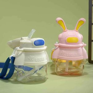 Botella de Agua Portátil de Gran Capacidad (800 ml) con Diseño de Conejo Animado, Resistente a Caídas y Altas Temperaturas, con Mecanismo de Resorte, para Camping - Product Image 5