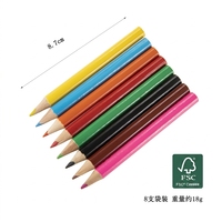 Lot de crayons de couleur pour enfants, mini-crayons en bois de 3,5 pouces, vente en gros, personnalisables avec logo, conformes EN71, OEM