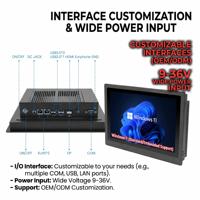 PC industriel étanche IP65 de 10,1 pouces avec écran tactile sans ventilateur et châssis en aluminium CNC pour la transformation alimentaire et les salles blanches