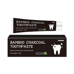 <span class=keywords><strong>Dentifrice</strong></span> au charbon de bambou Smmlpun 105g – Élimine <span class=keywords><strong>les</strong></span> <span class=keywords><strong>taches</strong></span> dentaires, blanchit <span class=keywords><strong>les</strong></span> <span class=keywords><strong>dents</strong></span>, haleine fraîche, saveur menthe, doux pour l'émail – Fabrication OEM - Product Image 2