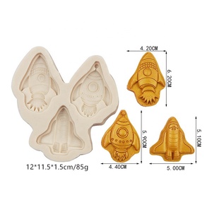 Moule en silicone DIY pour gâteau et fondant, motif fusée spatiale et vaisseau spatial 3D, classique, populaire, à prix d'usine - Product Image 2