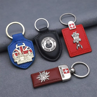 Porte-clés Souvenir Ville et Campagne avec Breloques Émaillées, Étiquettes en Cuir PU, Cadeaux Personnalisés Thème Voyage et Entreprise