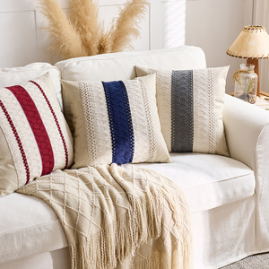 Cuscino per Divano a Righe in Stile Americano di Lusso, Lavabile, Decorativo per Soggiorno, Cuscino per Sedile Auto, <span class=keywords><strong>Cuscini</strong></span> da Esterno - Product Image 2