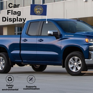 Bandera Personalizada para Ventana de Auto con Logotipo de Nebraska, 12x18 Pulgadas, Doble Cara, Poliéster, Bandera Deportiva del Estado Cornhusker con Clip y Soporte - Product Image 4