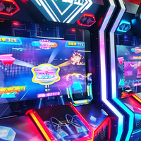 Machine de jeu d'arcade électronique Cyberpunk à monnayeur avec tapis de danse et capteurs de mouvement pour parc d'attractions