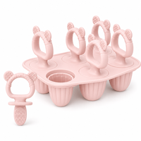 Moule à sucettes glacées en silicone à 6 cavités avec logo personnalisé, sans BPA, de qualité alimentaire, pour bébés et tout-petits, vente en gros