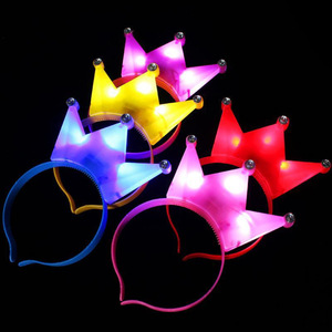 Accesorios para Ambiente Festivo, Diadema LED Luminosa, Corona de Cristal Intermitente, Diadema con Estrellas Brillantes, Recuerdo de Fiesta - Product Image 1