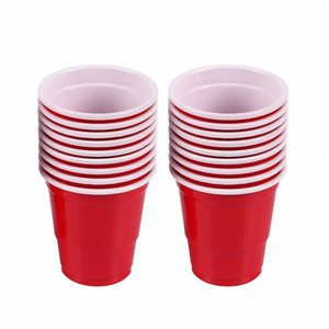 DD2146 2 oz Mini Red Cup Shot Glasses for Jello Shots Tasting Beer Tumbler Colored Party Cup Disposable Plastic Shot Glasses