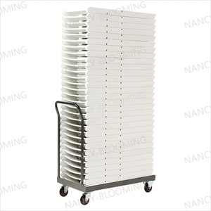 Stacking Foldable Fold up Outdoor Rental Party Event White Resin <strong>Padded</strong> <strong>Folding</strong> <strong>Chairs</strong> - Product Image 4