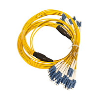 Cordon de brassage fibre optique 24 fibres LC/UPC-LC SM Monomode 9/125 pour PON, CATV, salle serveur, centre de données, boîtier terminal fibre FTTH