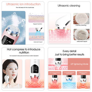 Masseur facial portable à haute vitesse EMS avec compresse chaude/froide, batterie rechargeable, compatible AU/US pour un usage domestique - Product Image 4