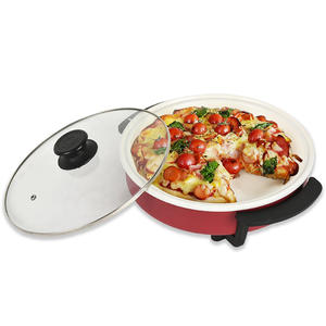 Aluminio multifuncional sin humo antiadherente cerámica eléctrica sartén para <span class=keywords><strong>Pizza</strong></span> Veggie <span class=keywords><strong>Pizza</strong></span> sándwich a la parrilla - Product Image 5