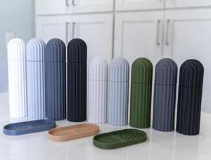 Nouveau moulin à poivre <span class=keywords><strong>de</strong></span> conception haut <span class=keywords><strong>de</strong></span> gamme, 7 pouces, 80 ml, moulin à <span class=keywords><strong>sel</strong></span> et à poivre manuel en bois coloré avec support - Product Image 2