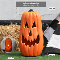 Lanterne Citrouille Décorations d'Halloween Accessoires Lumineux Creux Grandes Décorations pour Aménagement de Scènes Extérieures de Parcs à Thème