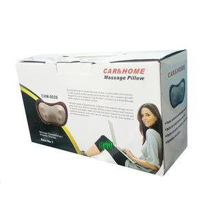 Almohada de masaje inteligente con calefacción para cuello y espalda, alimentada por USB, color marrón y negro, función de temporizador - Product Image 2