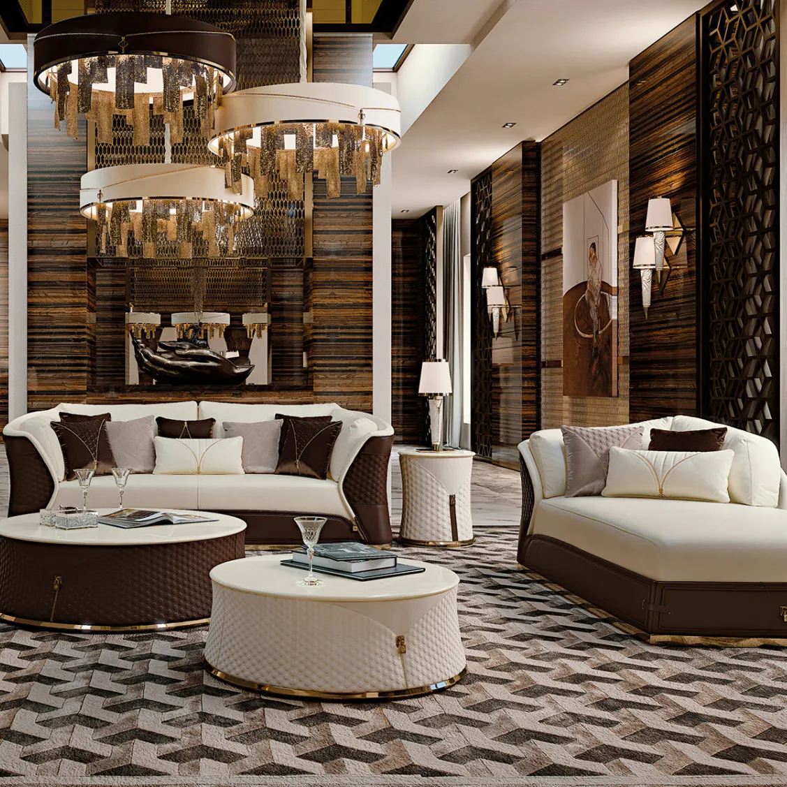 luxury villa house living room furniture modern leather sofa set and furniture sofa living room set