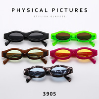 Lunettes de soleil ovales Y2K Punk à petite monture, monture rose vintage, protection UV400, lunettes de soleil tendance pour femmes, pour la conduite