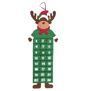 2022 Santa Reindeer Schneemann Filz Weihnachten Advents kalender