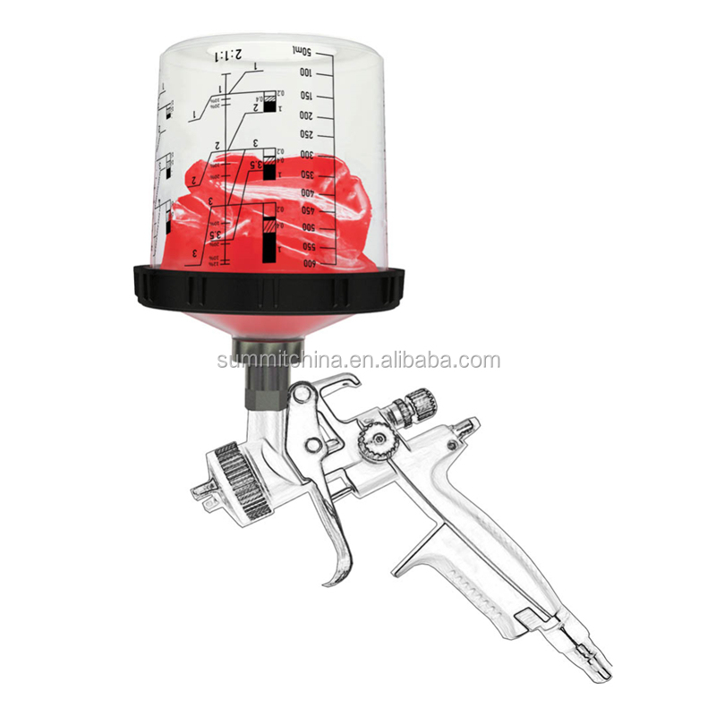 Одноразовый мерный стакан для пистолета-распылителя краски для очистки автомобиля по сравнению с стаканами PPS