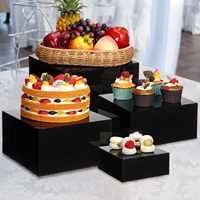 Lot de 8 présentoirs de buffet en acrylique de qualité supérieure, cubes décoratifs de 3 à 10 pouces, fond creux, pour aliments, bijoux, présentation sur table
