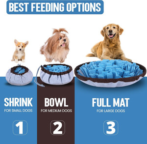 Tapis de reniflement pour chien, rond, imprimé, en lin durable, pour l'entraînement olfactif et la digestion lente, taille personnalisable, toutes saisons - Product Image 4