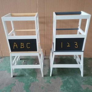 Sgabello per Bambini 2 in 1 Pieghevole per Cucina, Produzione Professionale su Misura, Sgabello in Legno a Quattro Gradini per l'Apprendimento - Product Image 5