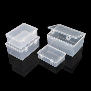 Transparent Double Locking Plastic <b>Storage</b> Box Set For Tools Parts Accessories Desktop Organization Small Medium Large Sizes - Product Image 3