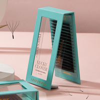 LISSOMORE En gros Extensions de cils individuels préfabriqués en éventail, forme YY W Clover, 3D 4D 5D 6D, effet naturel et vaporeux, base étroite