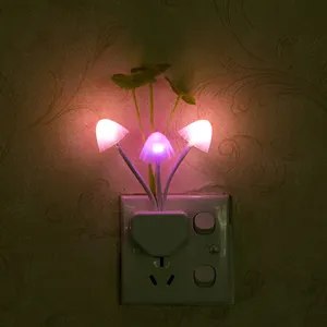 7 видов цветов подсветку с автоматическим изменением домашний декор прикроватная лампа Симпатичные гриб стеклянная бутылка в форме цветка светодиодный ночник