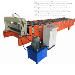 Máquina de laminación de placa de acero de 760/851/836/988/1064, máquina de fabricación de paneles de techo corrugado de hoja de metal