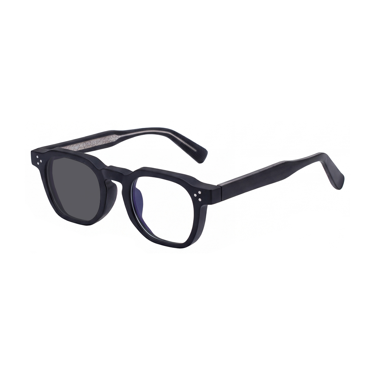 Cadre noir mat C2 devenant gris