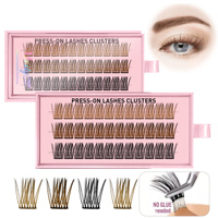 Bulu Mata Palsu DIY untuk Pemula, Model D Curl, Rambut Sintetis, Lembut Alami, 12 Baris, Pemasangan Mudah, Perlengkapan Rias Mata untuk di Rumah