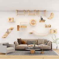 ZMaker Vente en gros Hamac pour chat en sisal avec poteau d'escalade en bois à fixer au mur
