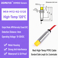 Capteur de proximité inductif Domenzi M12 résistant à la chaleur, haute température, pour l'automatisation et la protection, 4 mm PNP NO 120 ℃