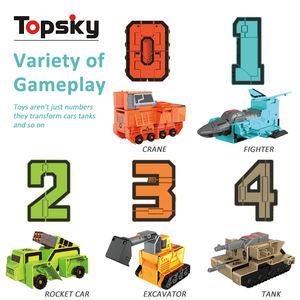 Giocattoli Robot Educativi per Prescuola, Assemblaggio in Plastica, Trasformazione di Numeri e Cifre, Strumento di Apprendimento Divertente e Attivo - Product Image 2