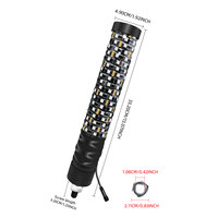 Lampe LED RGB super épaisse et puissante, contrôle via application et télécommande, double mode, antenne spirale de 1 pied pour éclairage d'ambiance ATV, UTV, voiture