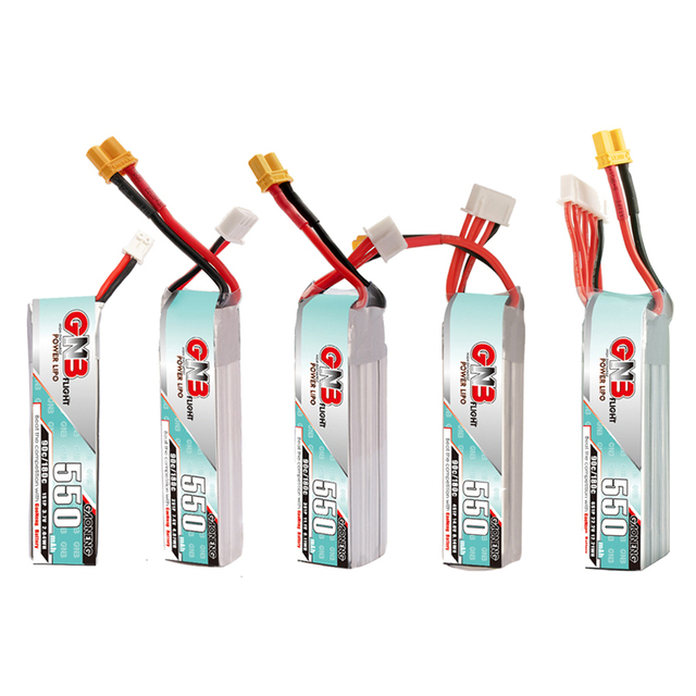 GNB 1S 2S 3S 4S 6S RC Lipo Battery 3.7V 7.4V 11.1V 14.8V 22.2V 550mAh 90C/180C Drone Battery for FPV Drone Helicopter Airplane
